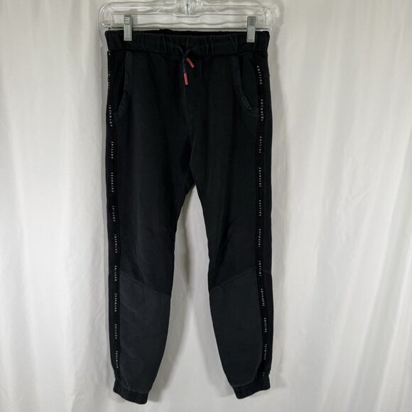 Zara Kids Joggers Boys 10 Black Pull On Drawstring Pockets Textured - Picture 1 of 11